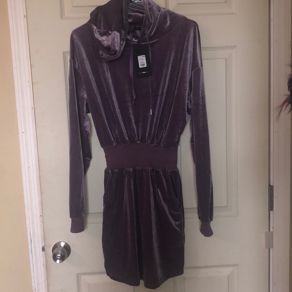 Velvet Sweatshirt Dress